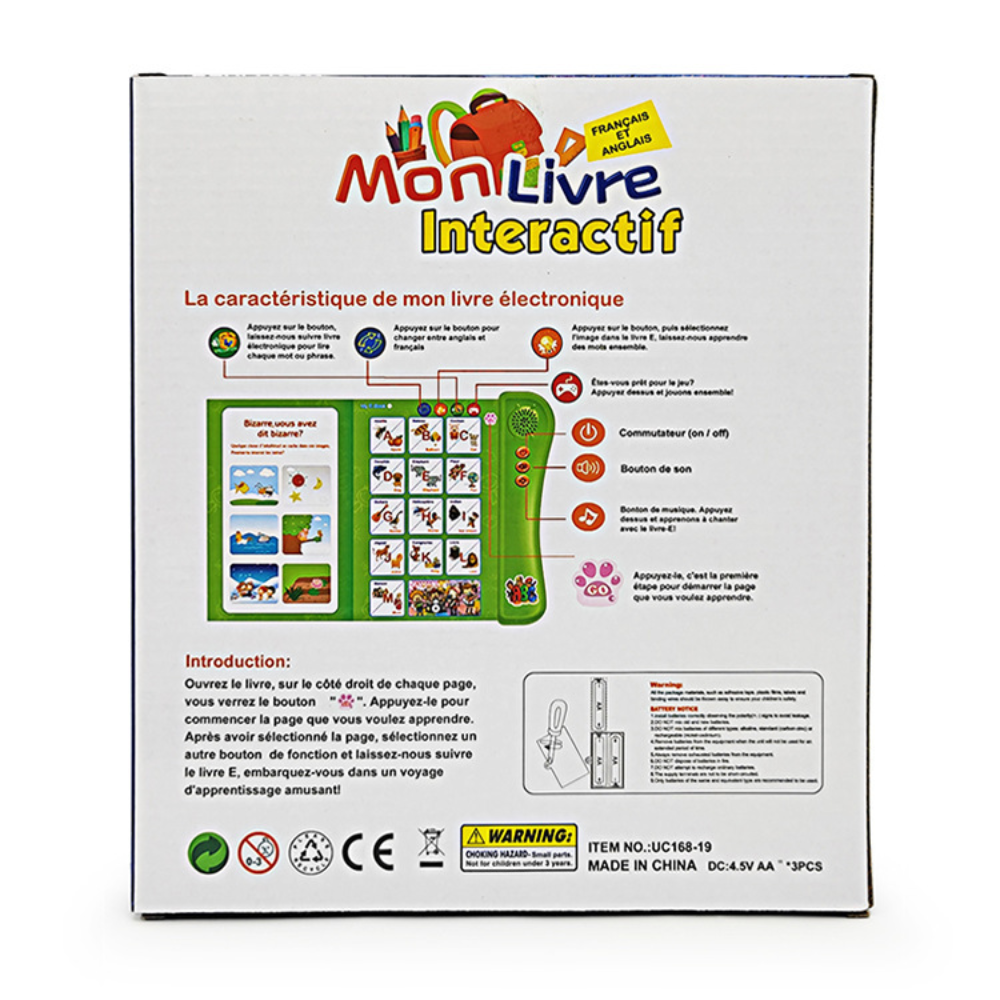 Livre Électronique Bilingue Français et Anglais