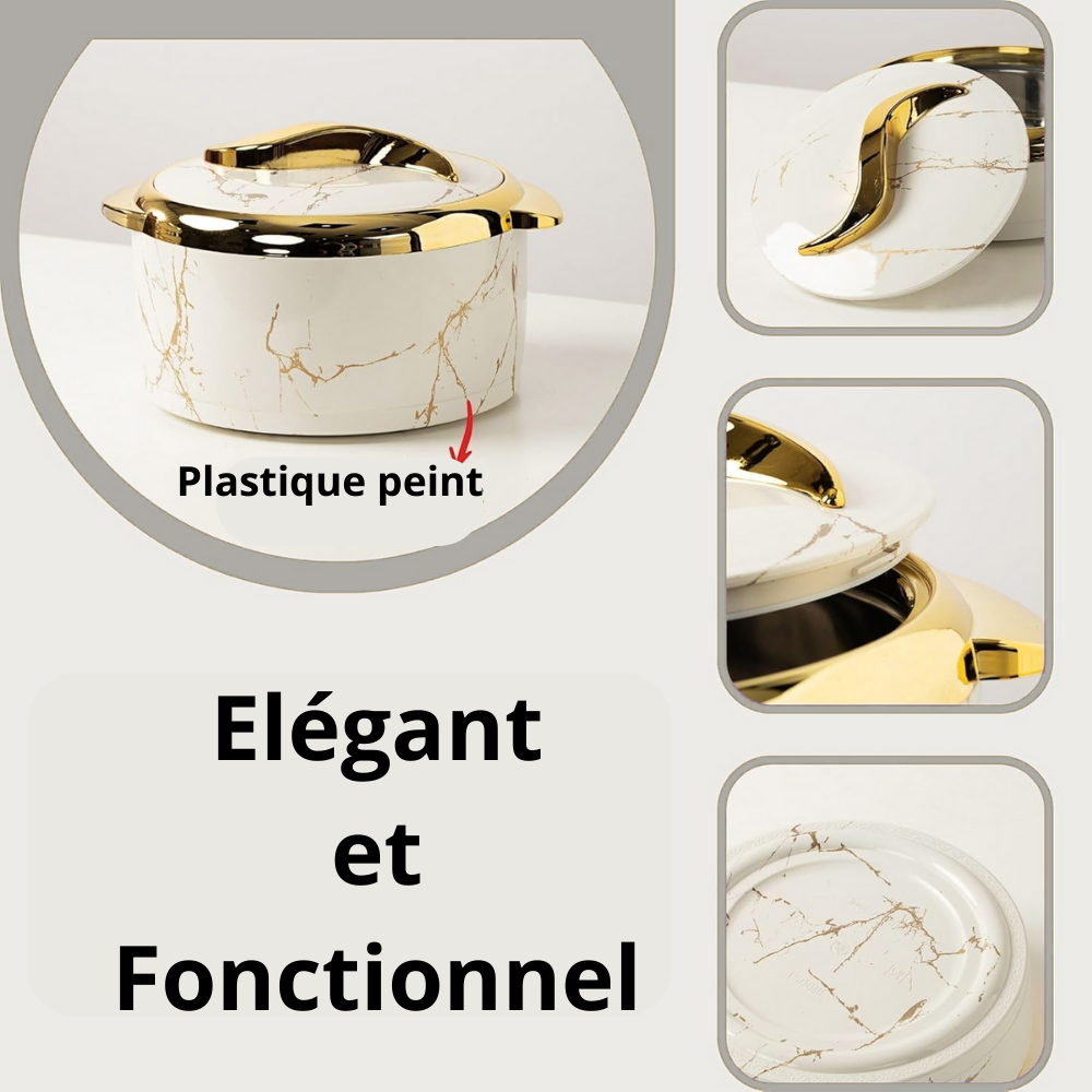 Ensemble de cocottes thermiques de luxe 3 pièces