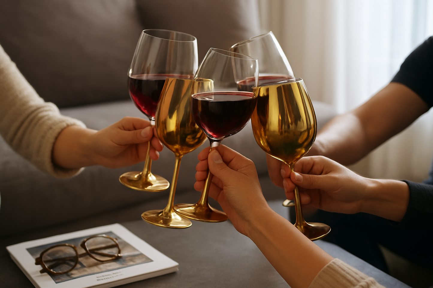 Pack Doré : Verre à vin lot de 6pcs