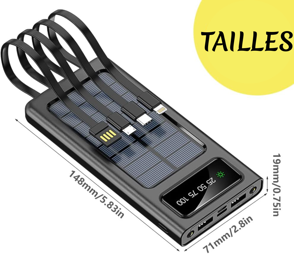 Power Bank Solaire 20000mAh
