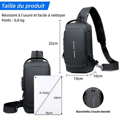 Sac bandoulière anti-vol
