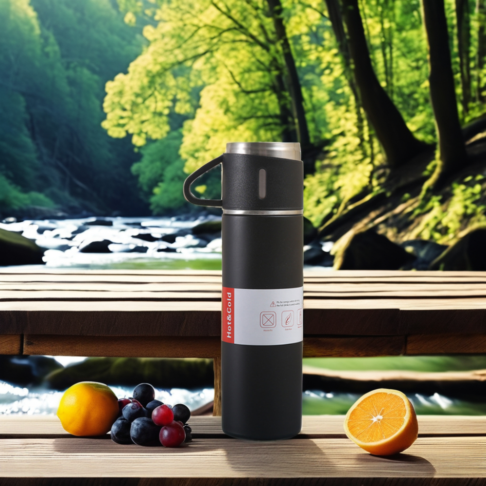 Coffret thermos avec 3 tasses