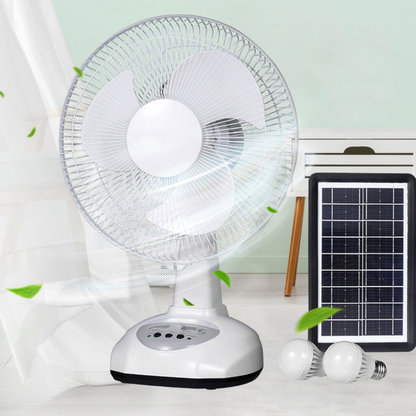 Ventilateur Solaire Multifonction avec Kit d'Éclairage