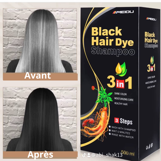 Shampoing colorant noir 3-en-1