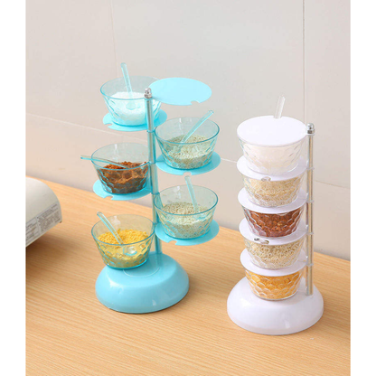 Boîte à assaisonnement rotative 5 niveaux