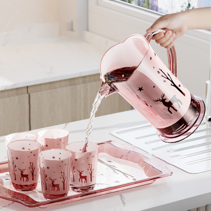 Carafe avec 4 verres