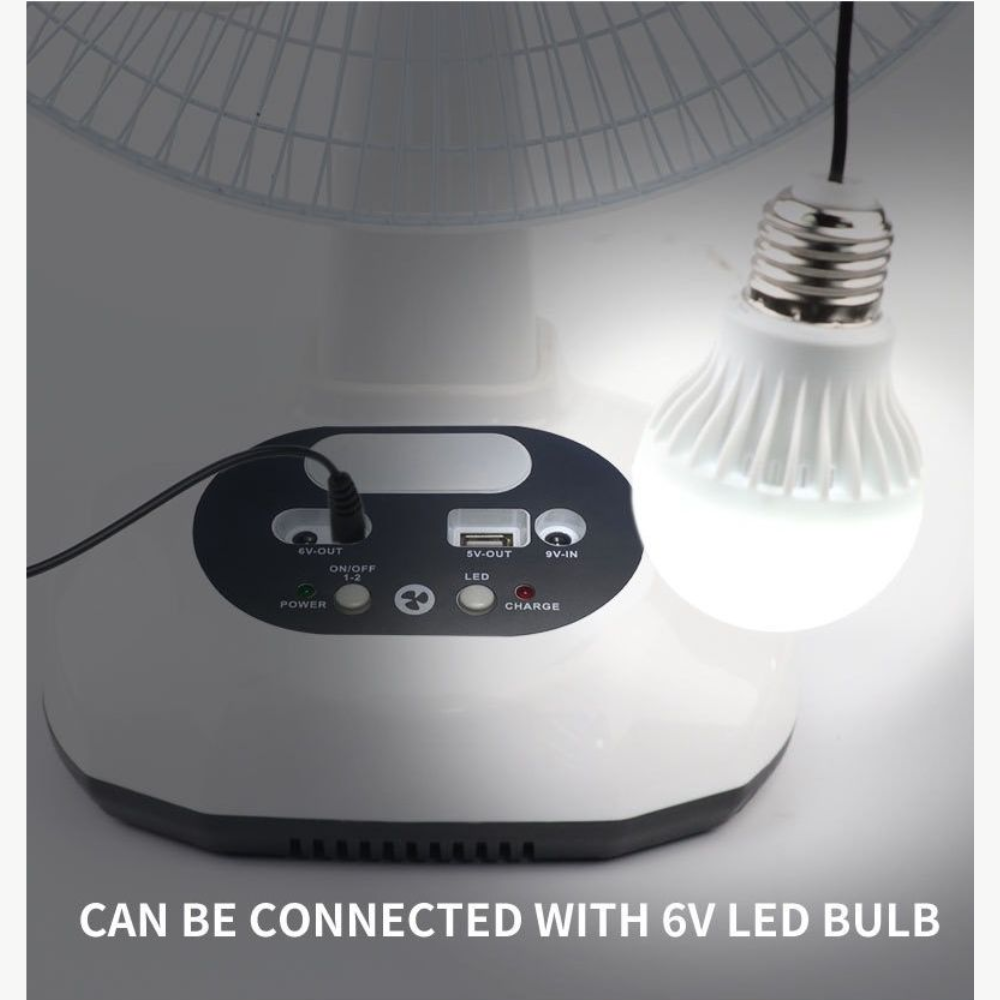 Ventilateur Solaire Multifonction avec Kit d'Éclairage