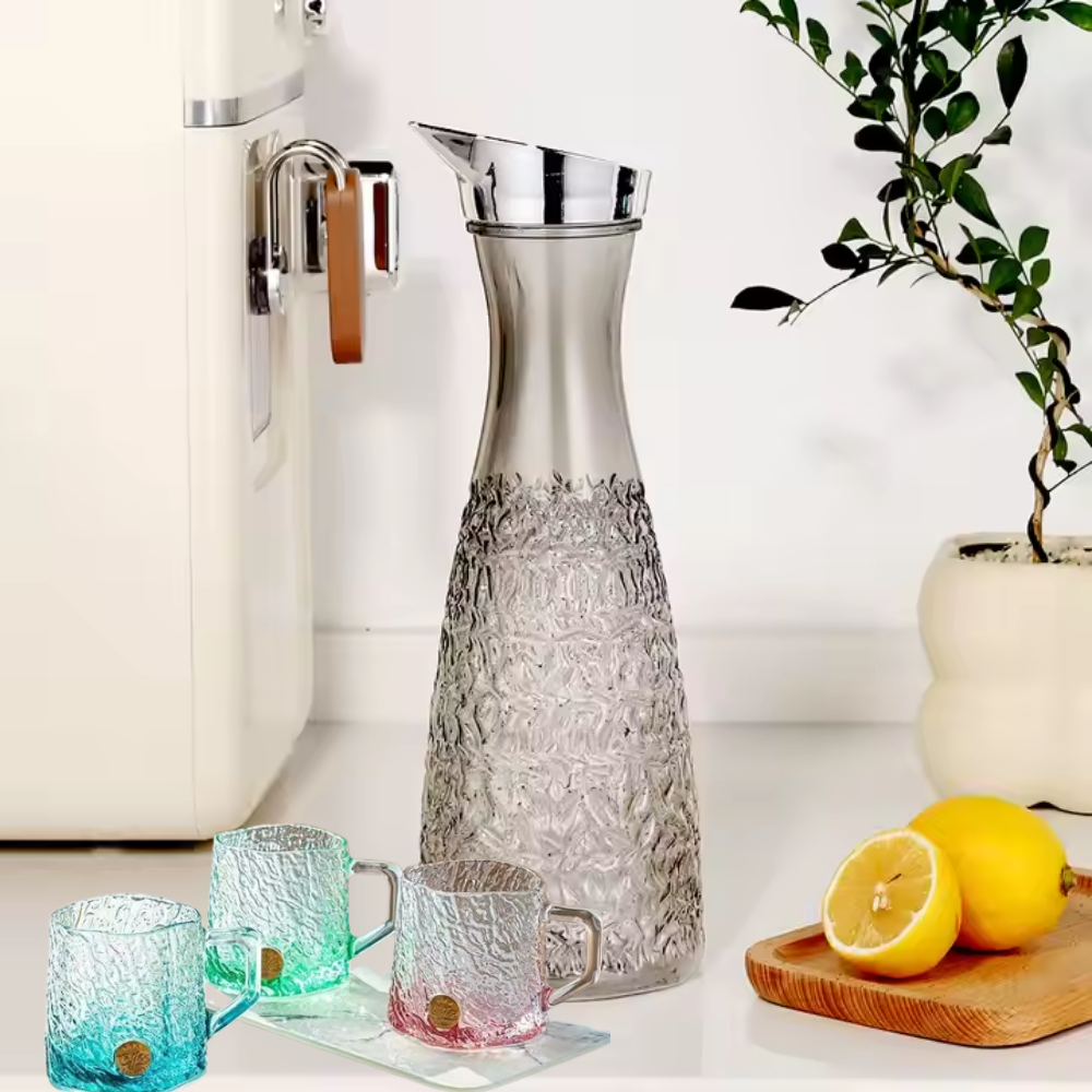 Ensemble Pichet tasse Carafe + 4 verres