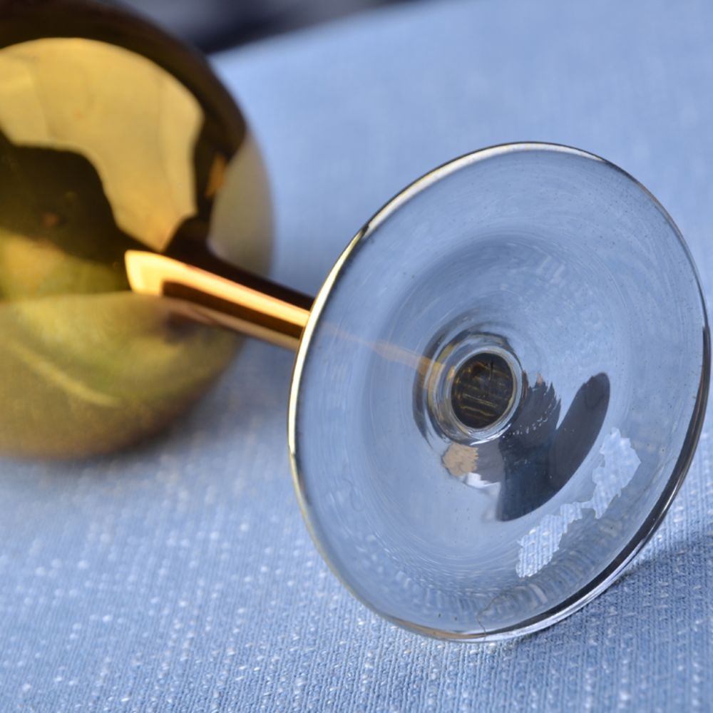 Pack Doré : Verre à vin et Plateau de dessert