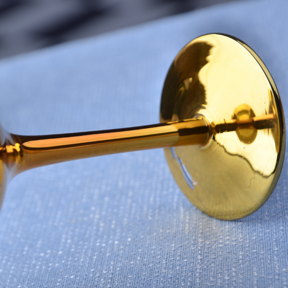 Pack Doré : Verre à vin et Plateau de dessert