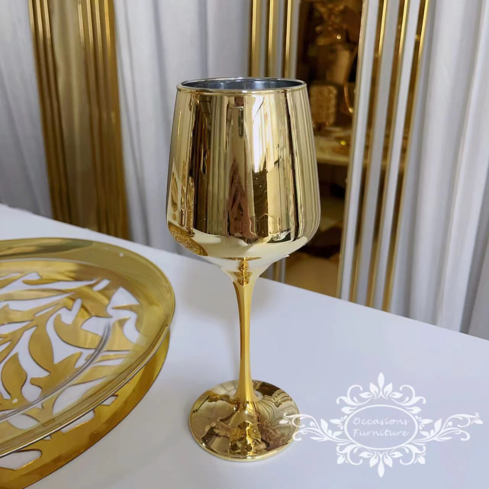 Pack Doré : Verre à vin et Plateau de dessert