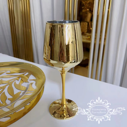 Pack Doré : Verre à vin et Plateau de dessert