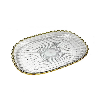 Pack Doré : Verre à vin et Plateau de dessert