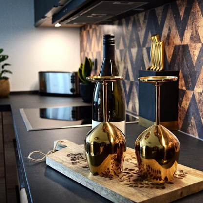 Pack Doré : Verre à vin et Plateau de dessert