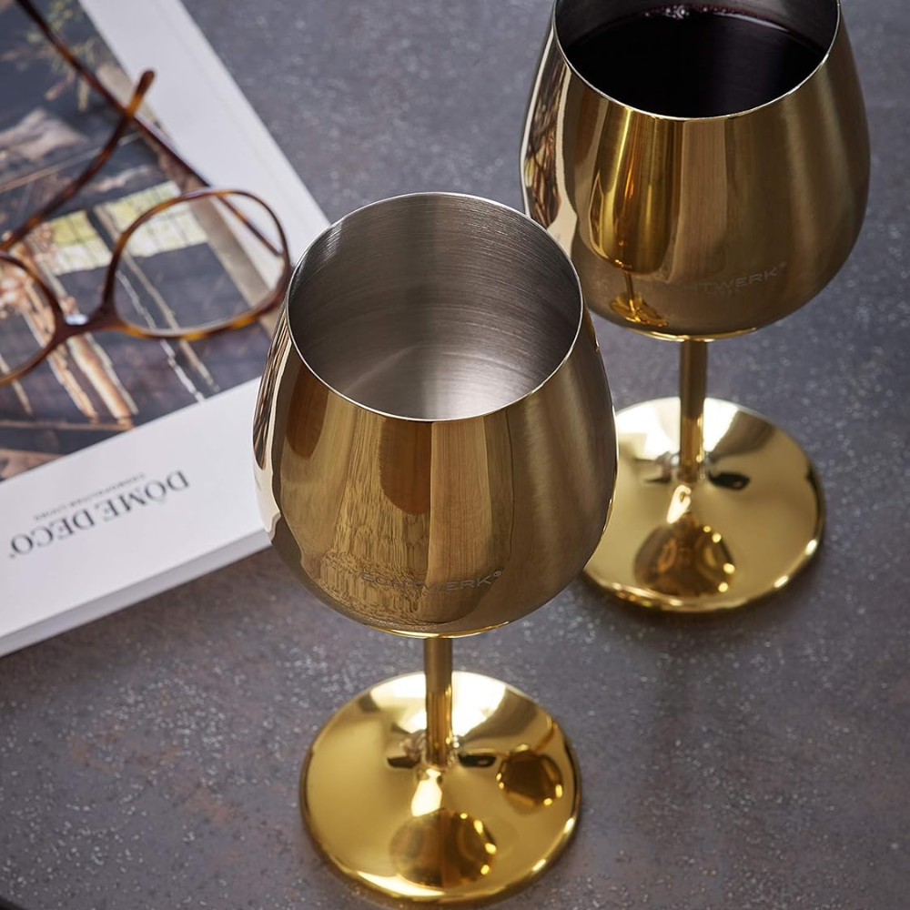 Pack Doré : Verre à vin et Plateau de dessert